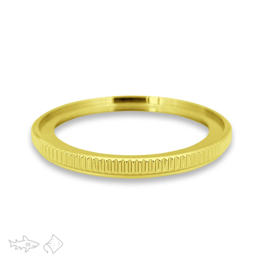 Bezel - Mako & Ray (1 & 2) Coin Edge - Polished PVD Gold