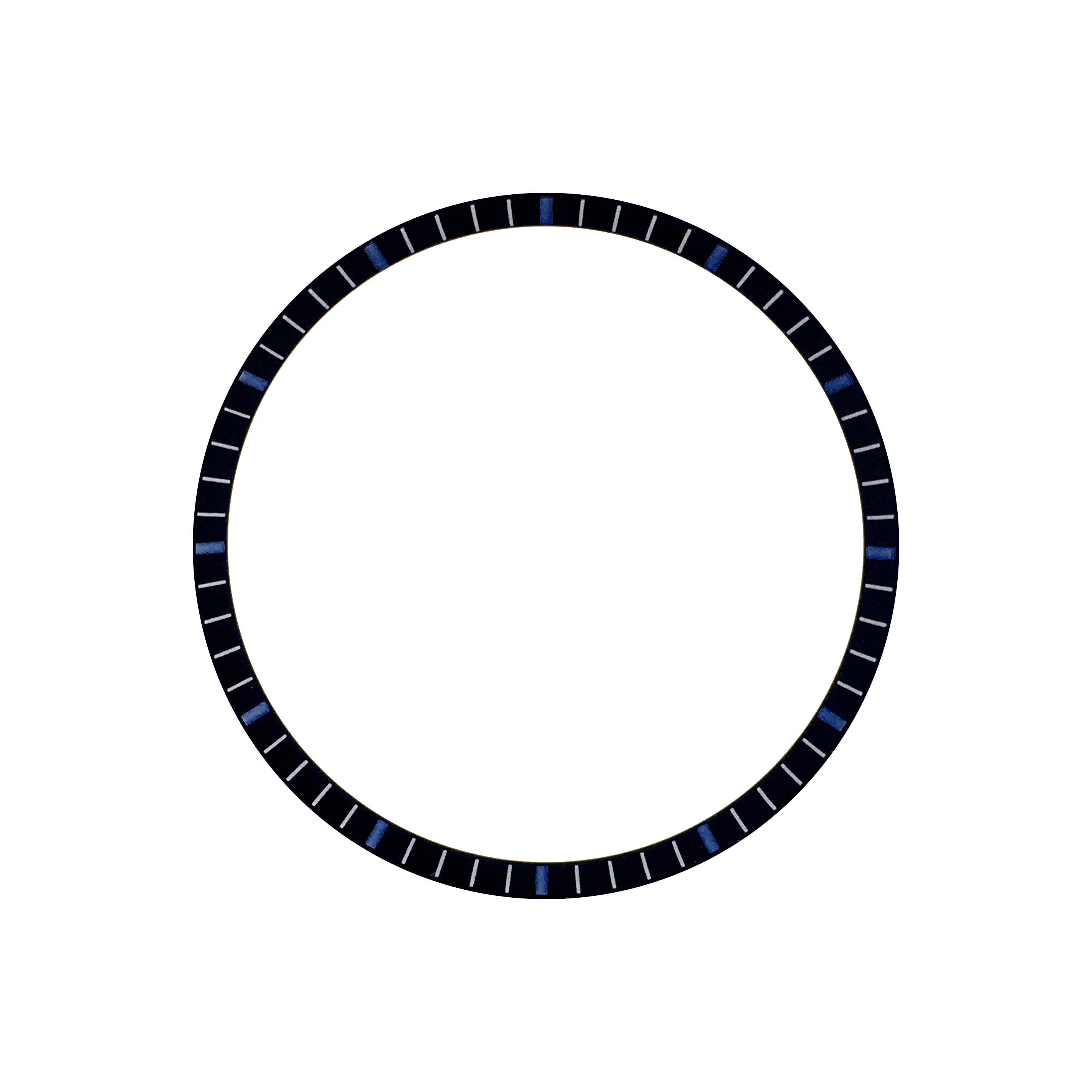 Chapter Ring - SKX007/SRPD - Matt Black w Markers (Blue)