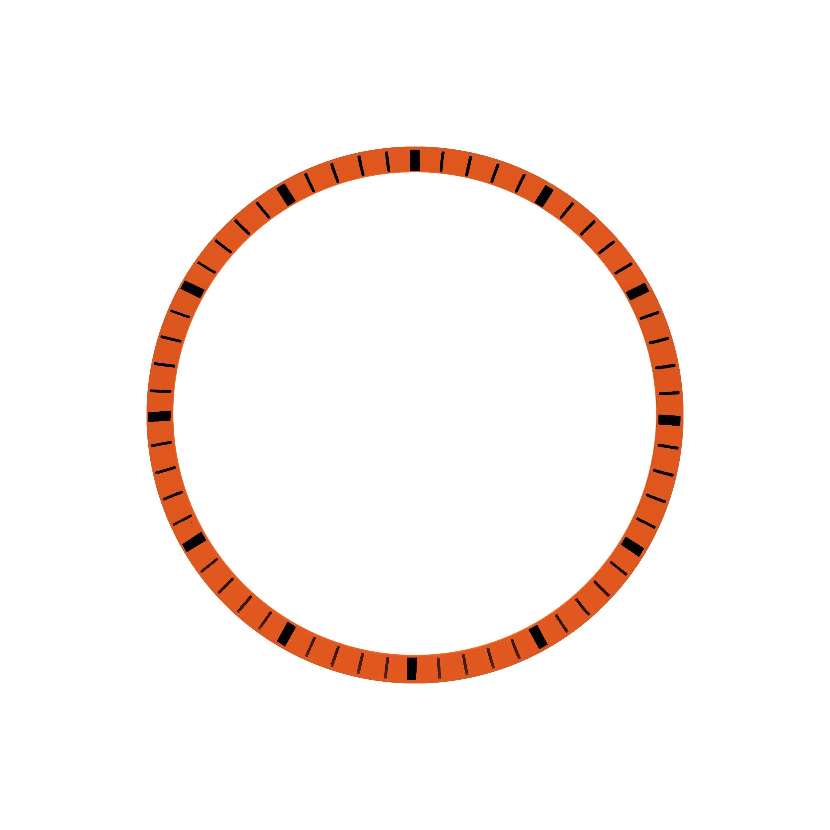 Chapter Ring - SKX007/SRPD - Matt Orange w Markers