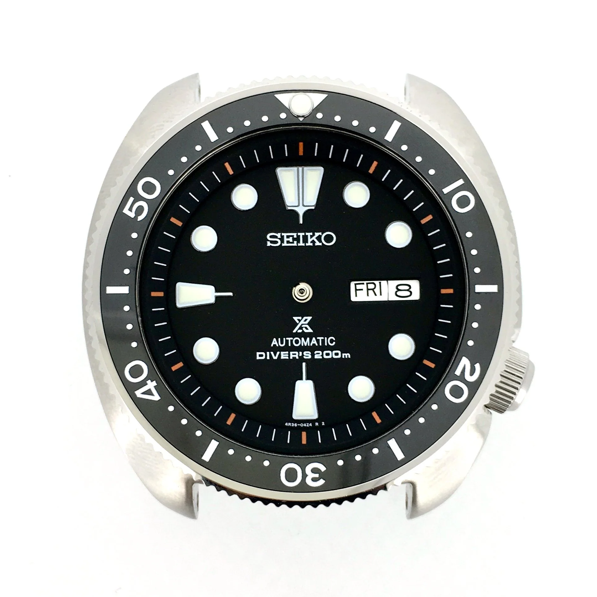 Chapter Ring - Turtle Re-issue - Matt Black w Markers (Orange)