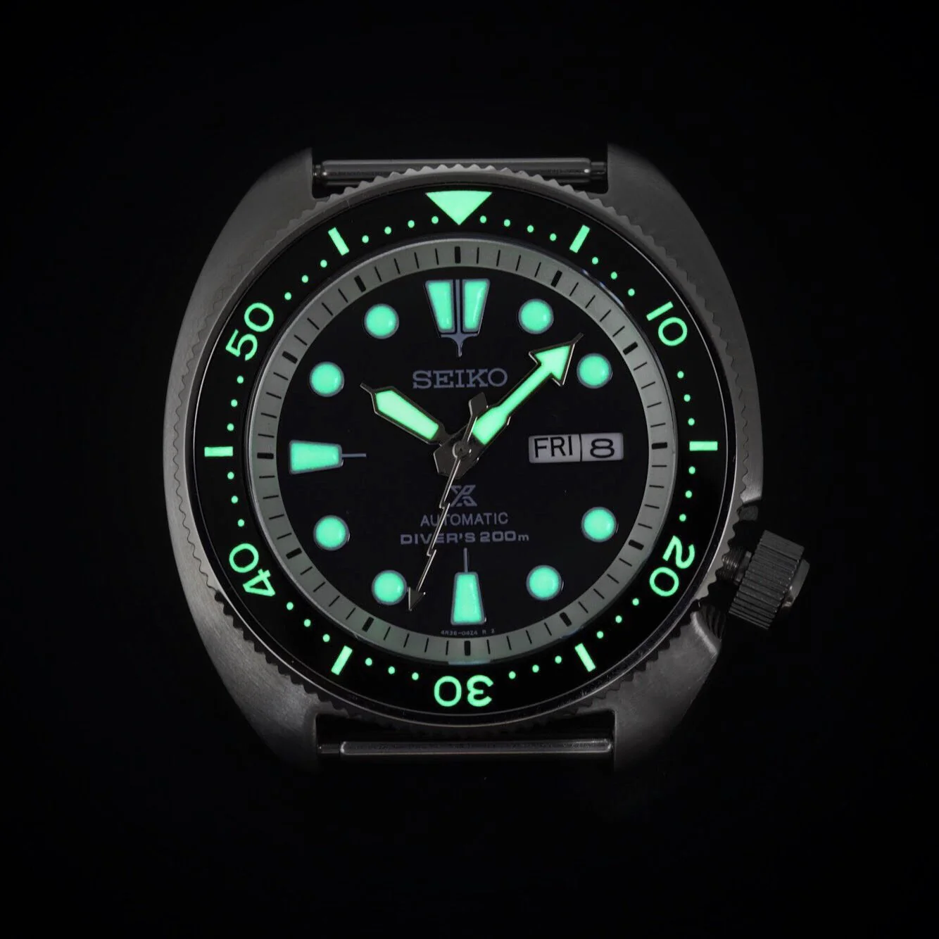 Ceramic Insert - SRP Turtle Black - Luminous Green