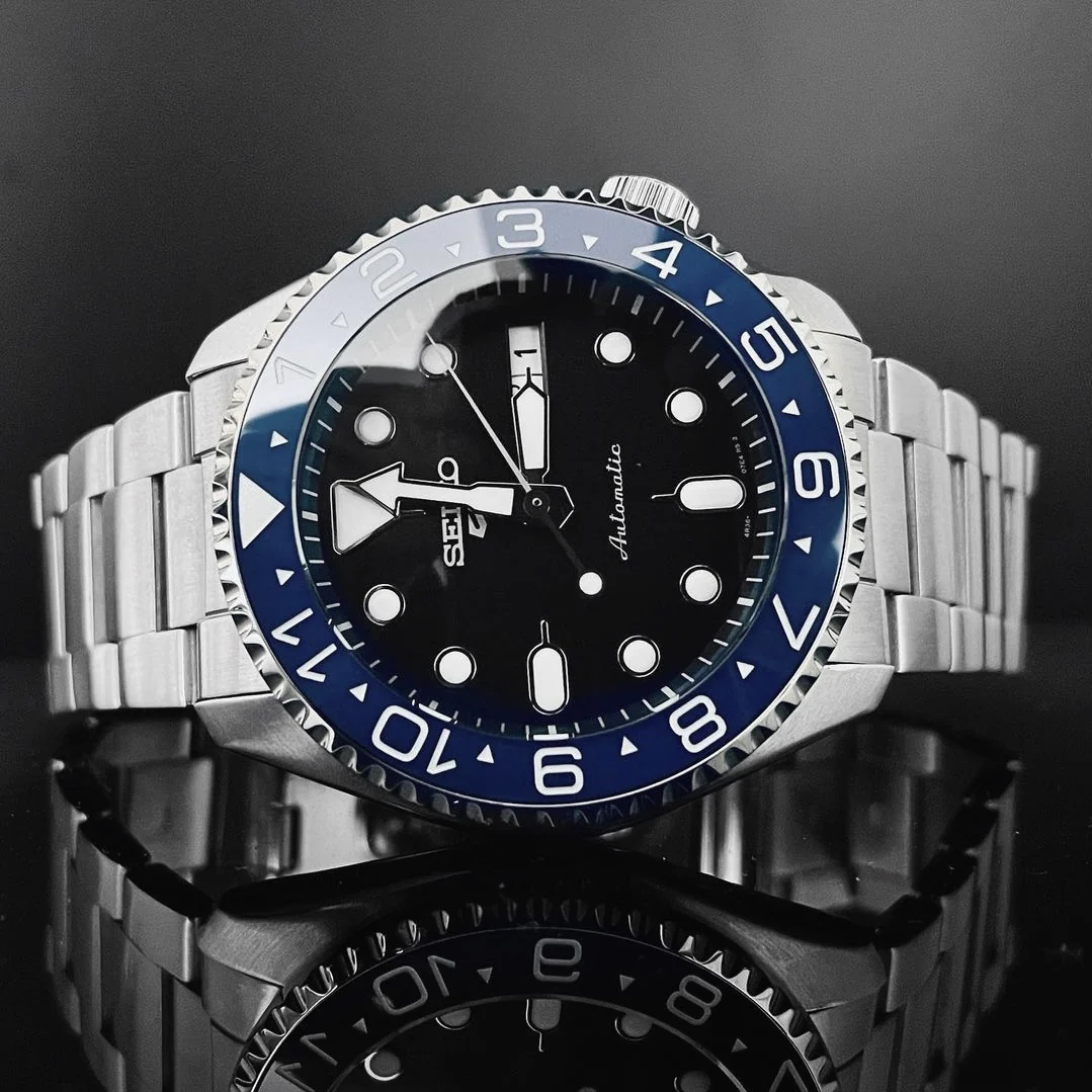 Ceramic Insert - 007 Dual Time Aegean Blue
