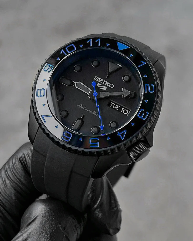 Ceramic Insert - 007 Dual Time Black X Blue - Image 2