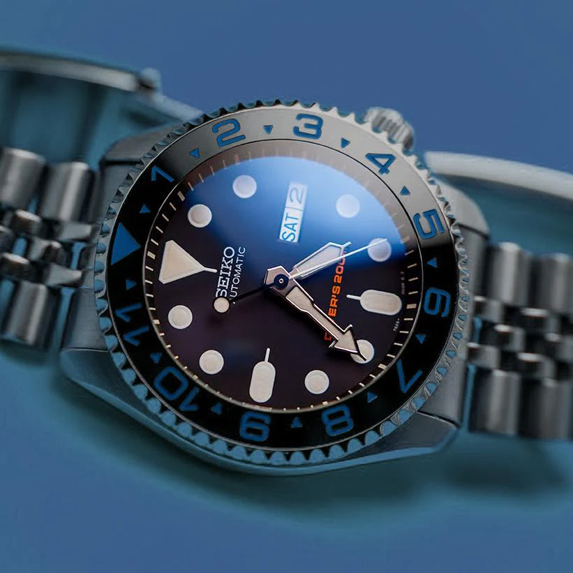 Ceramic Insert - 007 Dual Time Black X Blue - Image 3