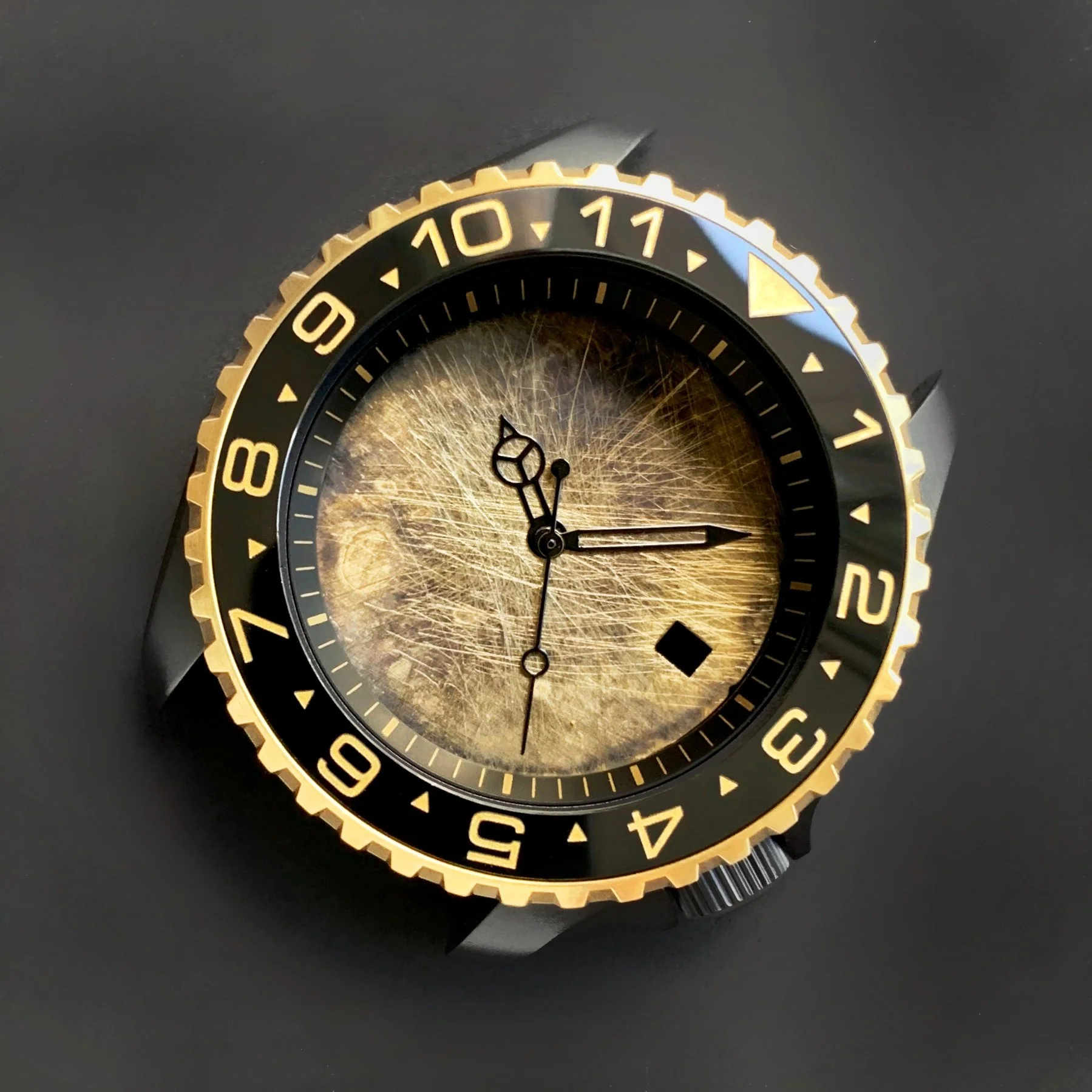 Ceramic Insert - 007 Dual Time Black X Gold