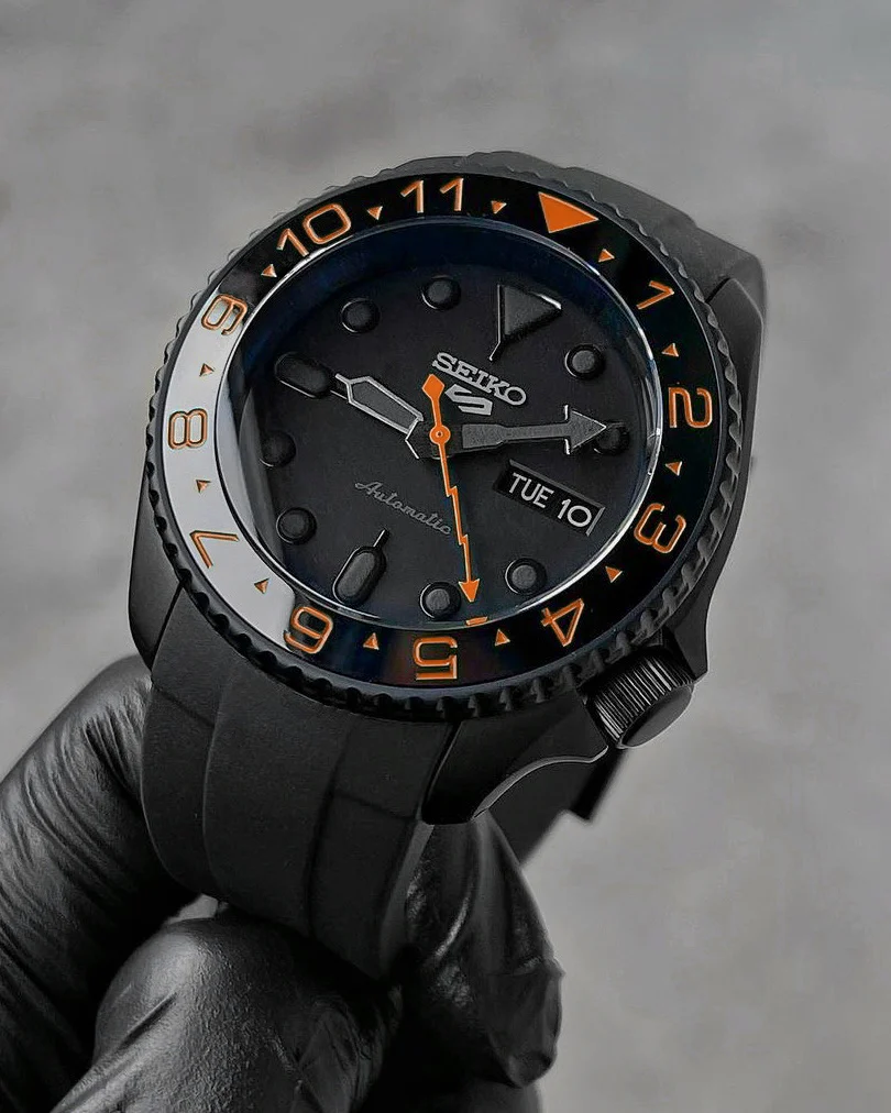 Ceramic Insert - 007 Dual Time Black X Orange - Image 2