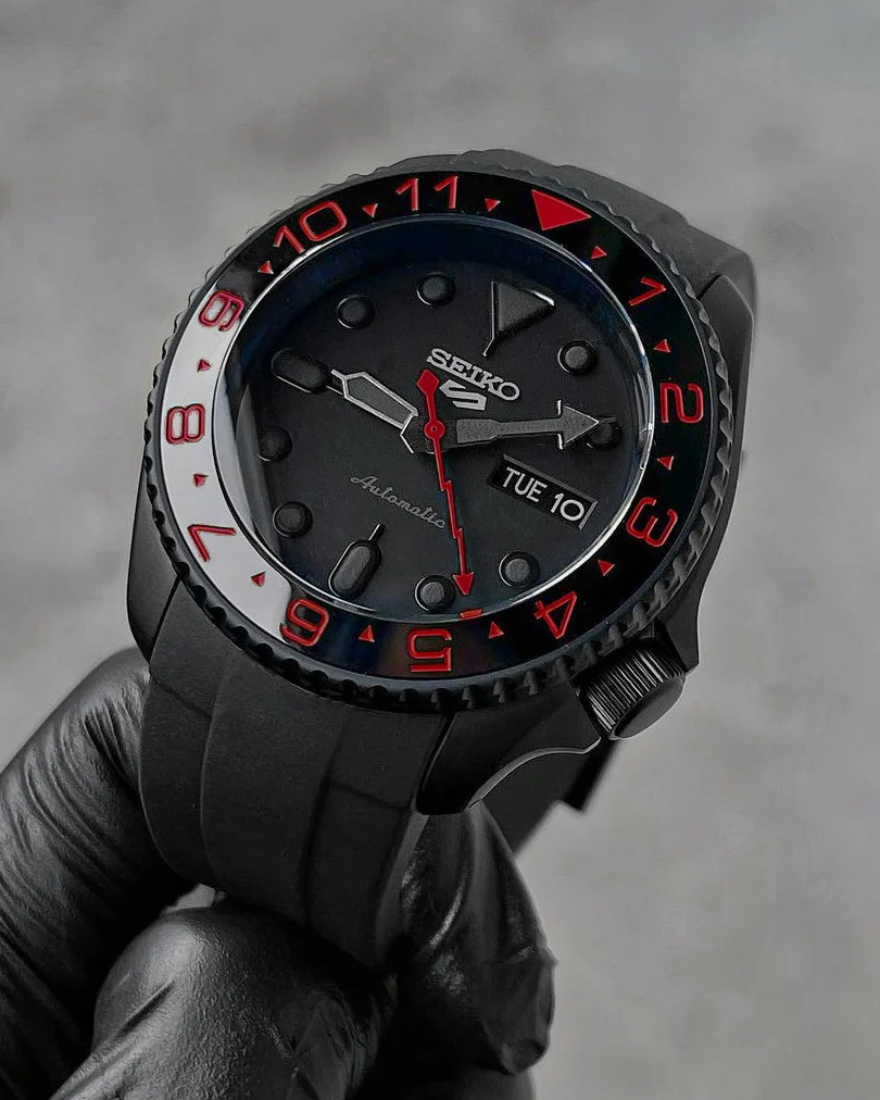 Ceramic Insert - 007 Dual Time Black X Red - Image 2