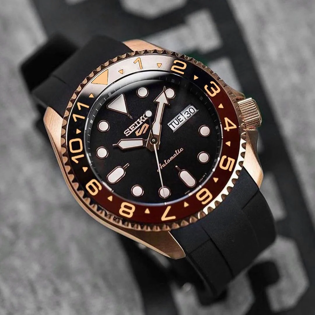 Ceramic Insert - 007 Dual Time Root Beer X Rose Gold - Image 2
