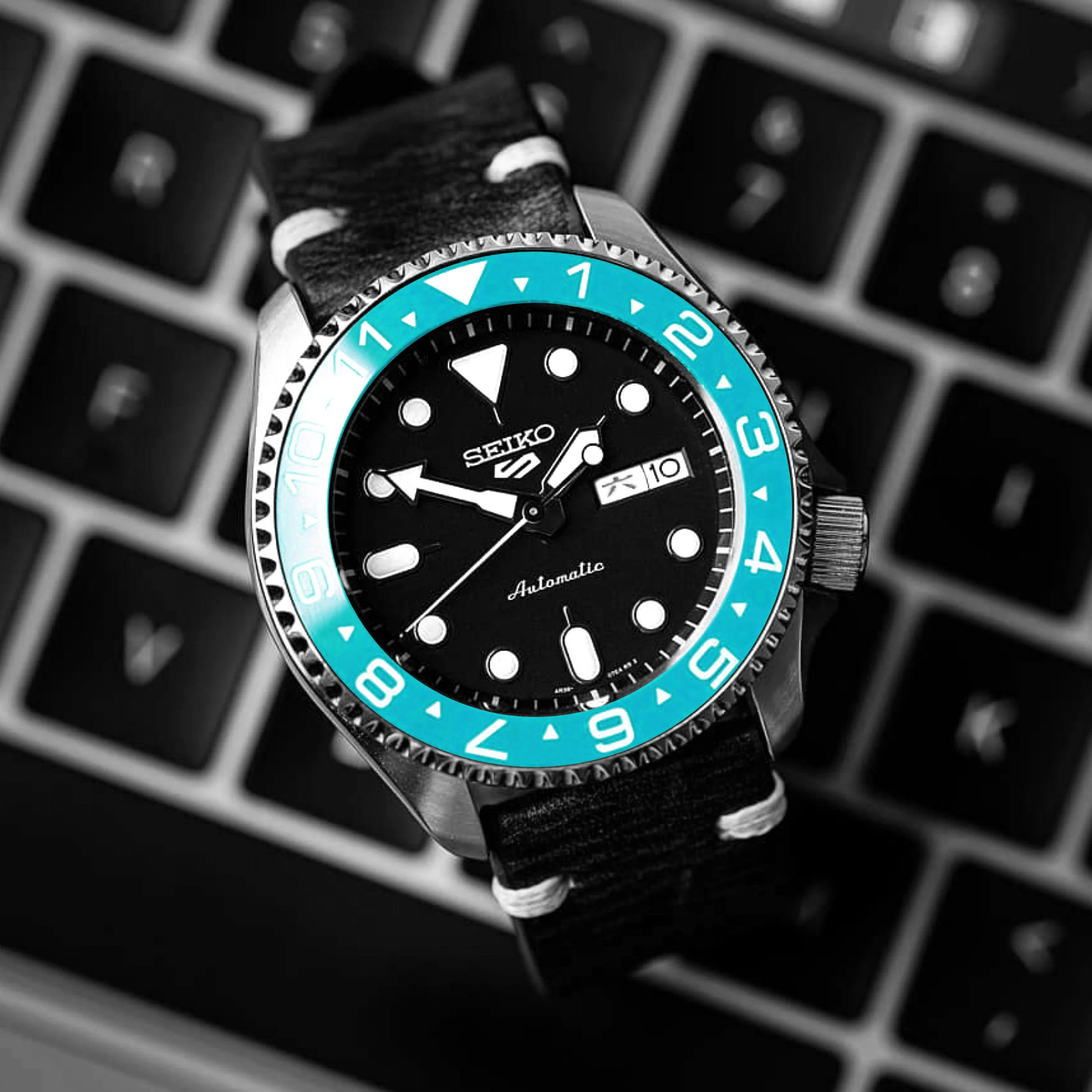 Ceramic Insert - 007 Dual Time Turquoise