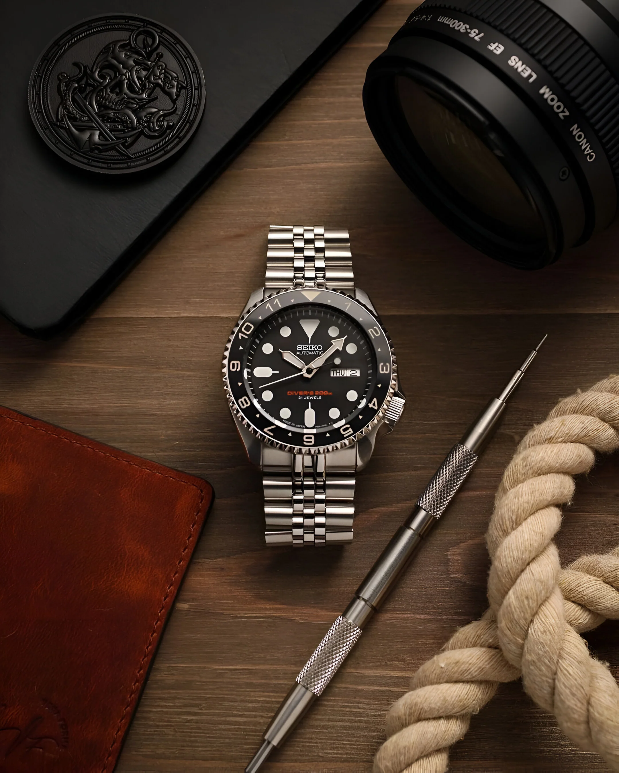 Ceramic Insert - SKX Dual Time Black - Luminous Green - Image 5