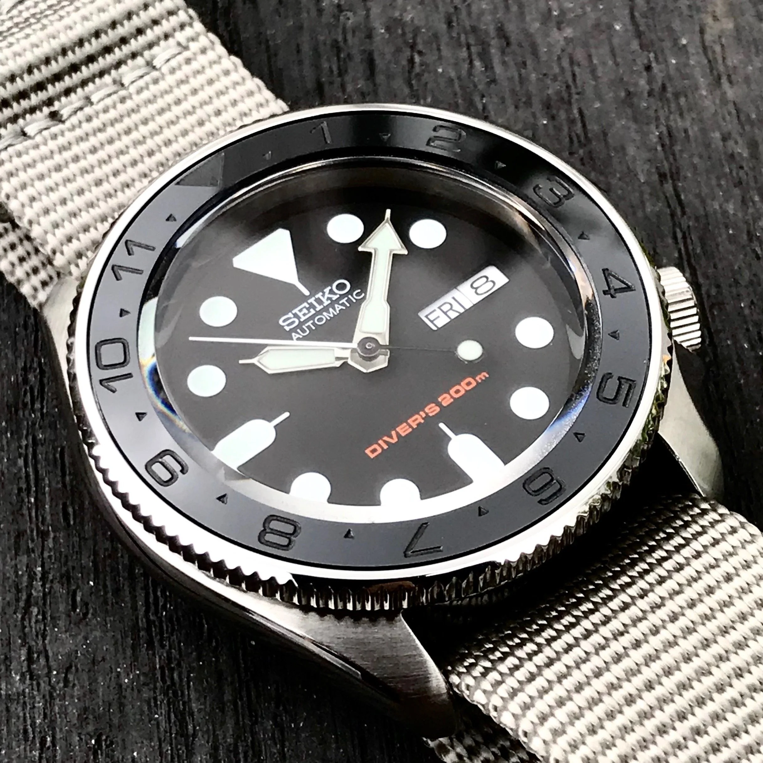 Ceramic Insert - SKX Dual Time Stealth - Image 3