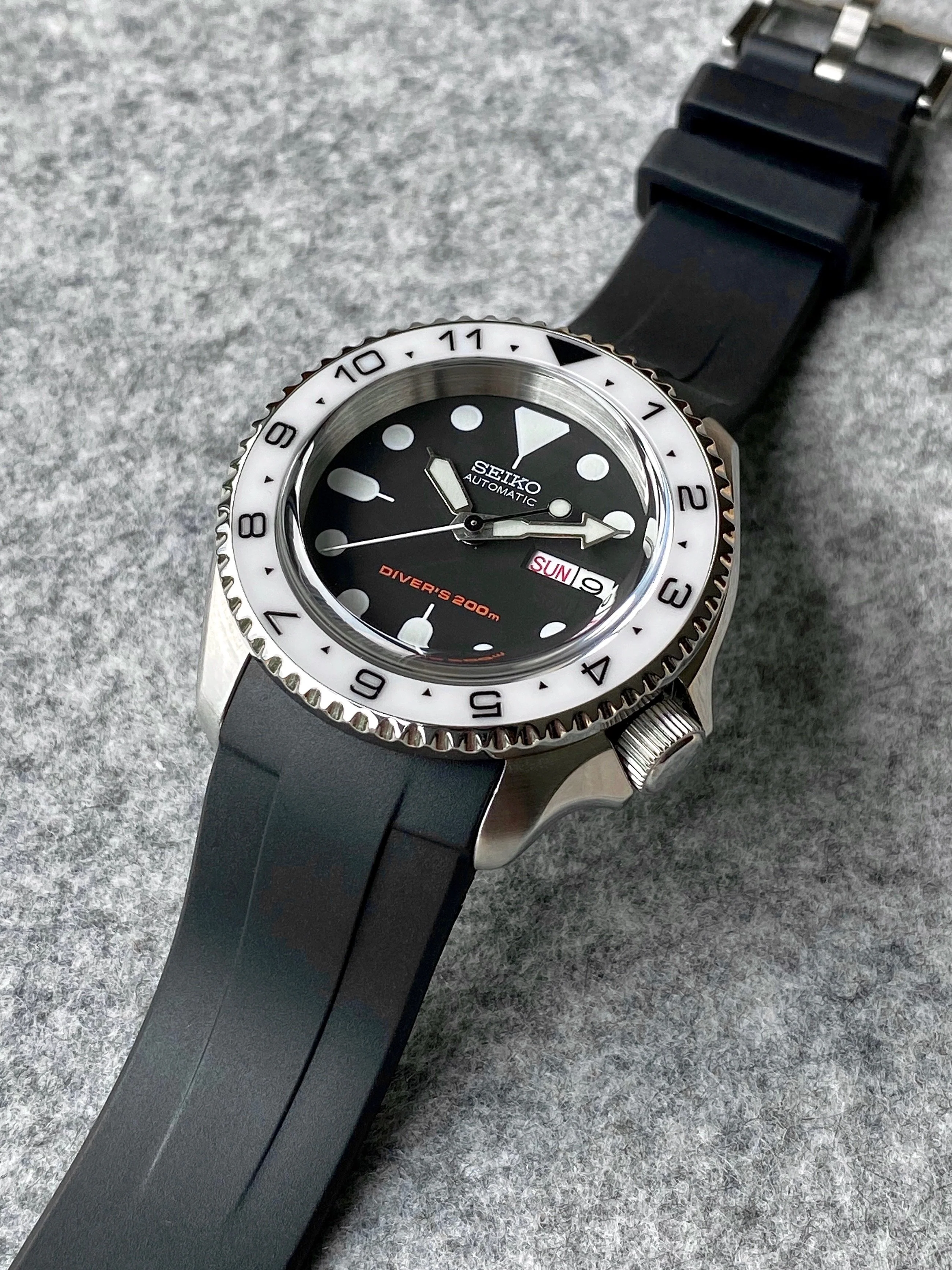 Ceramic Insert - SKX Dual Time White - Image 2