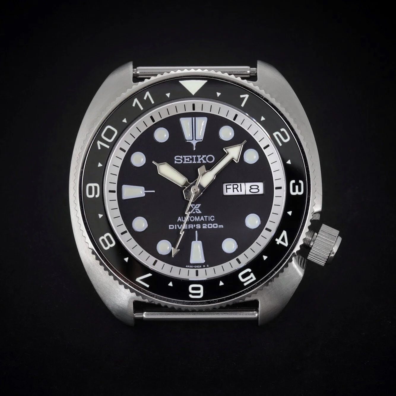 Ceramic Insert - SRP Turtle Dual Time Black - Luminous Green - Image 2