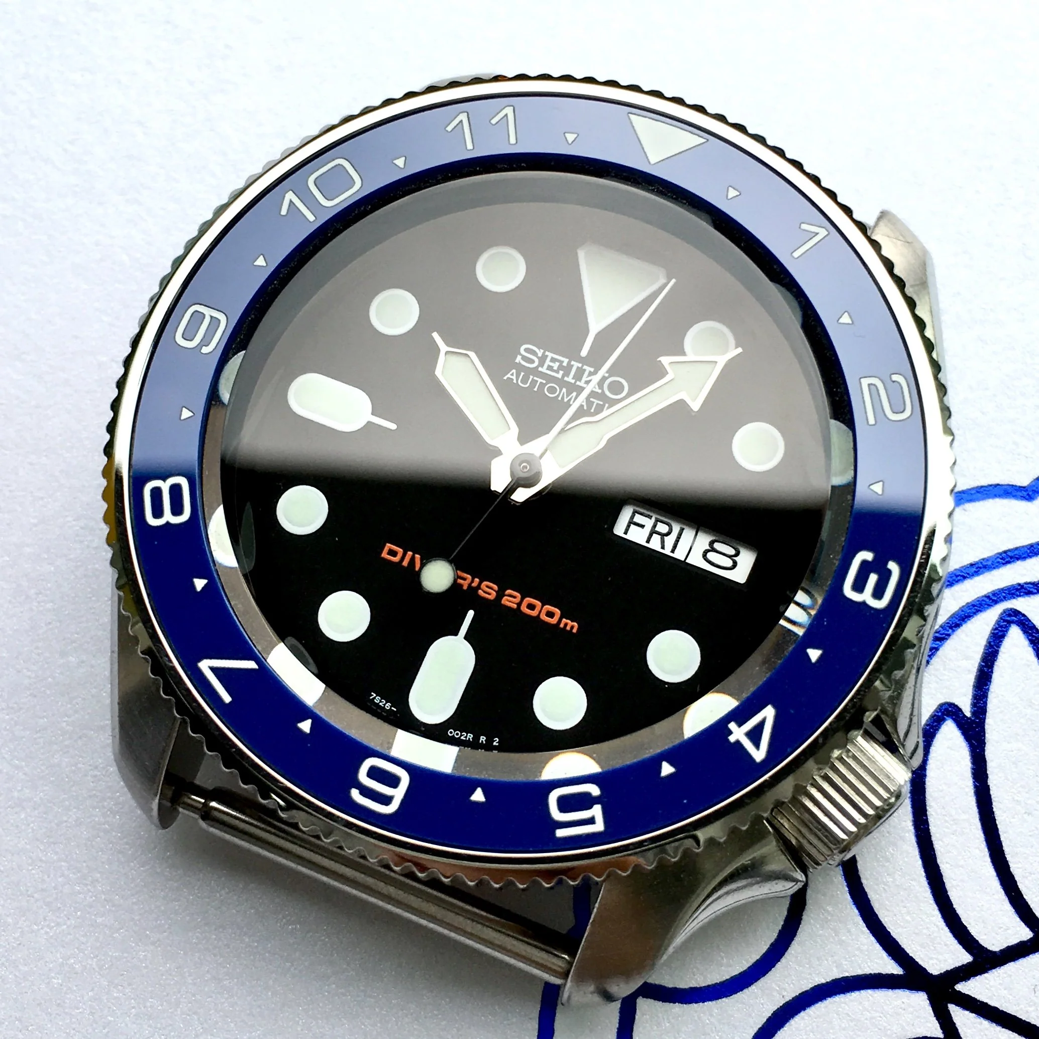 Ceramic Insert - SKX Dual Time Blue - Image 3