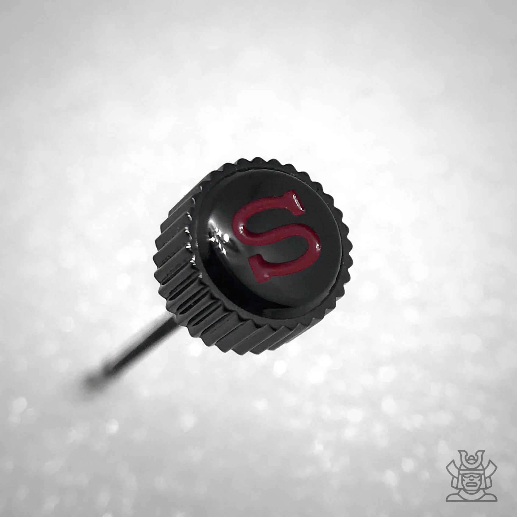 Crown - Samurai - Polished PVD Black - Red "S"