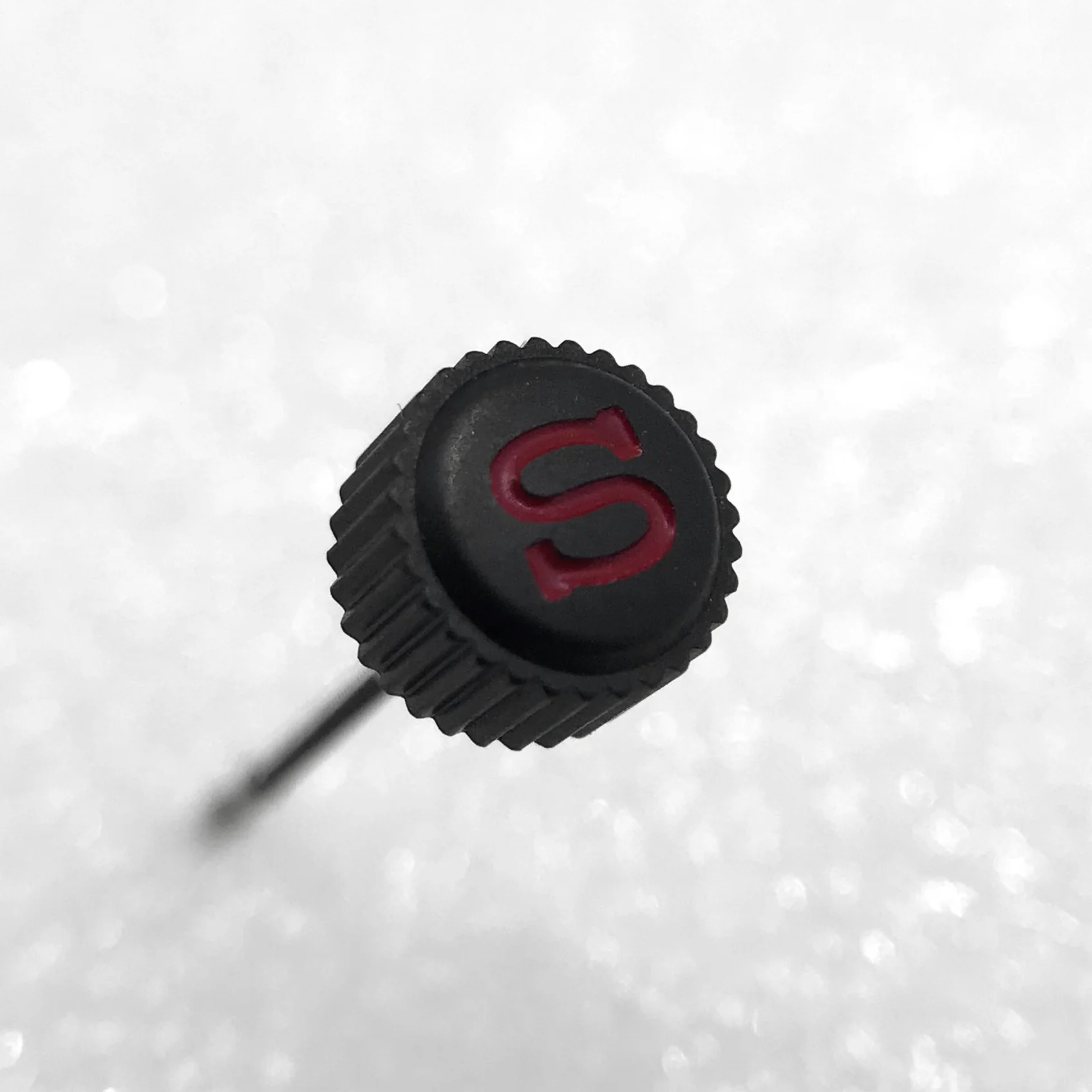 Crown - SKX007 - Bead Blasted PVD Black - Red "S"