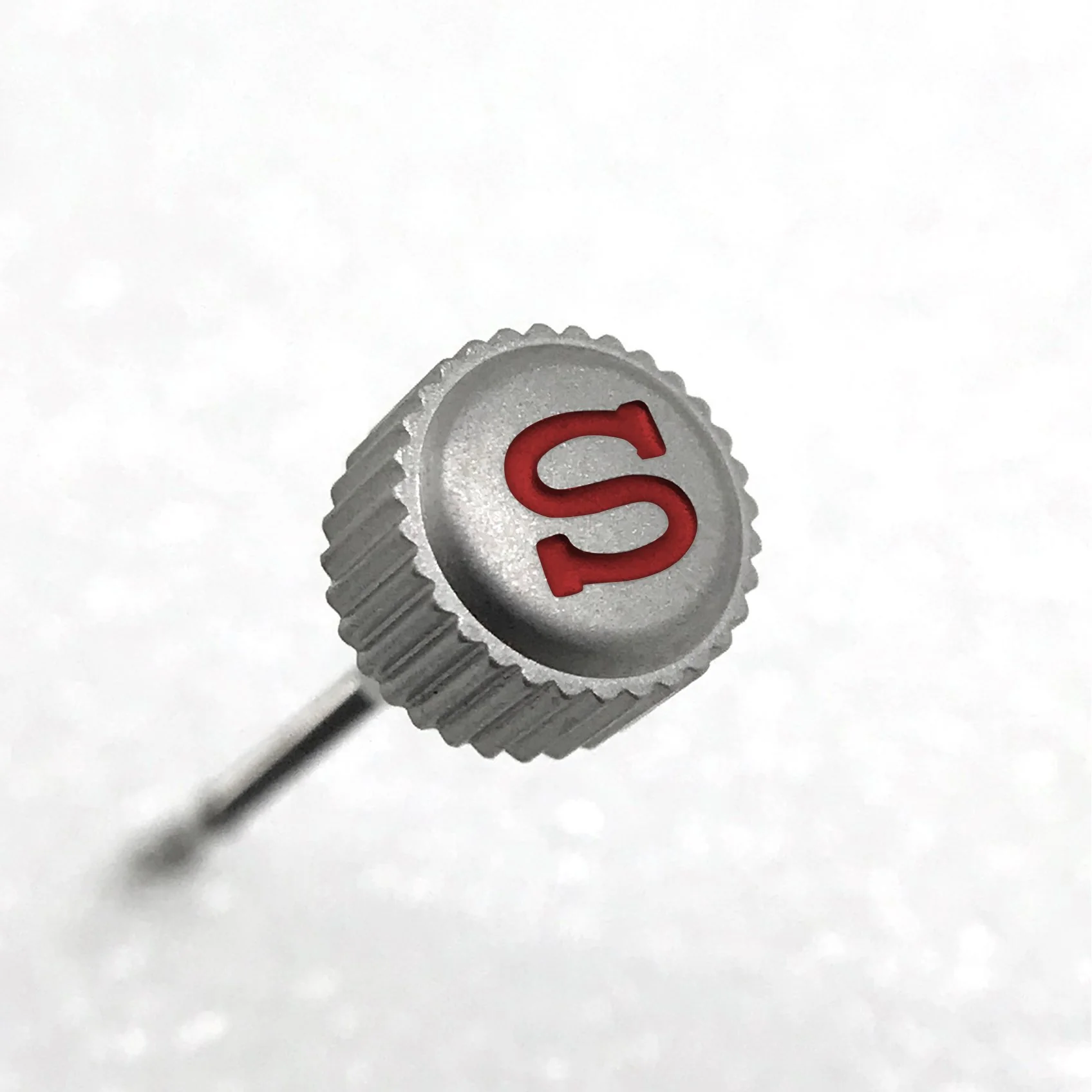 Crown - SKX007 - Bead Blasted Steel - Red "S"