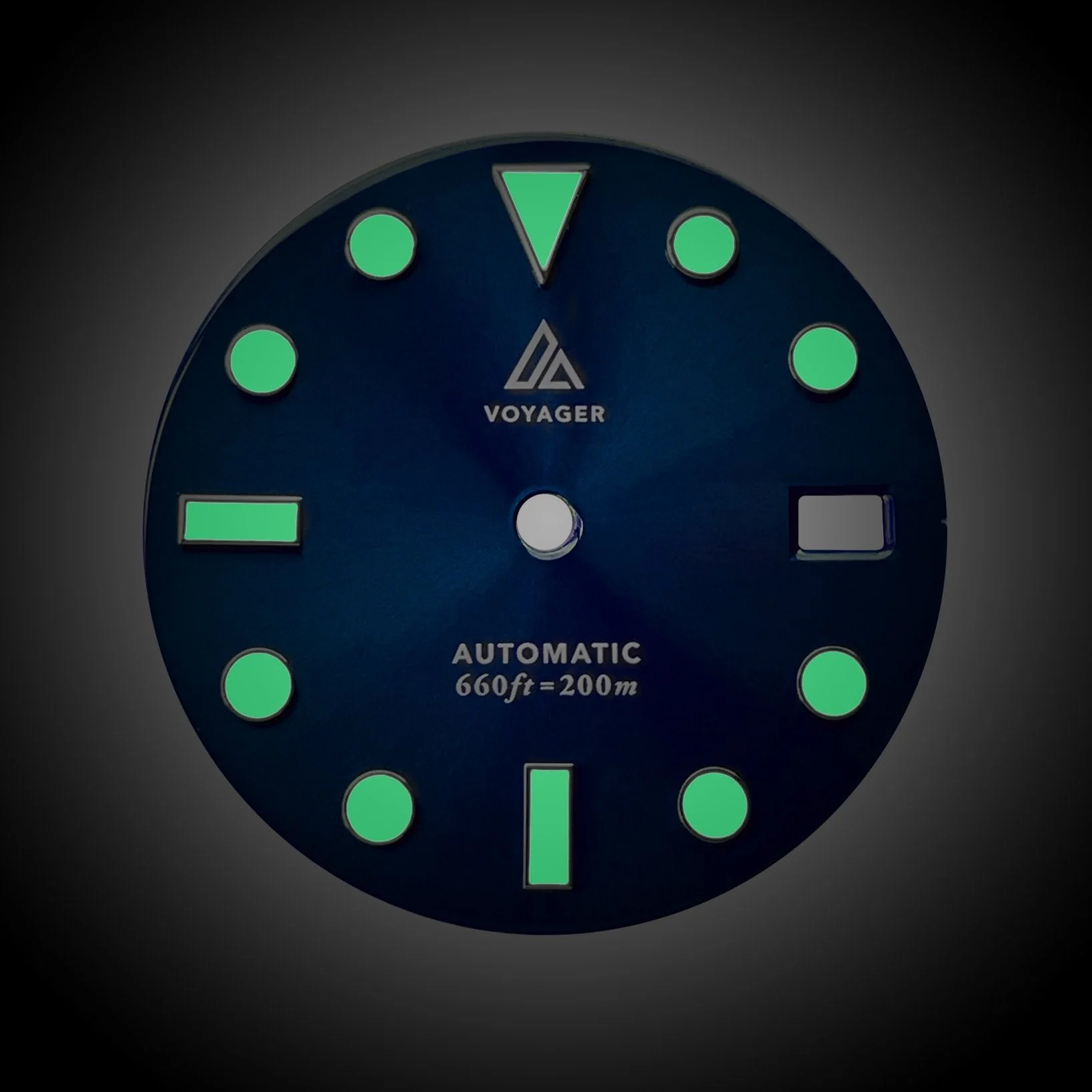 Dial - Voyager 2 - Sunburst Blue - Day Date / Date / No Date - Image 2