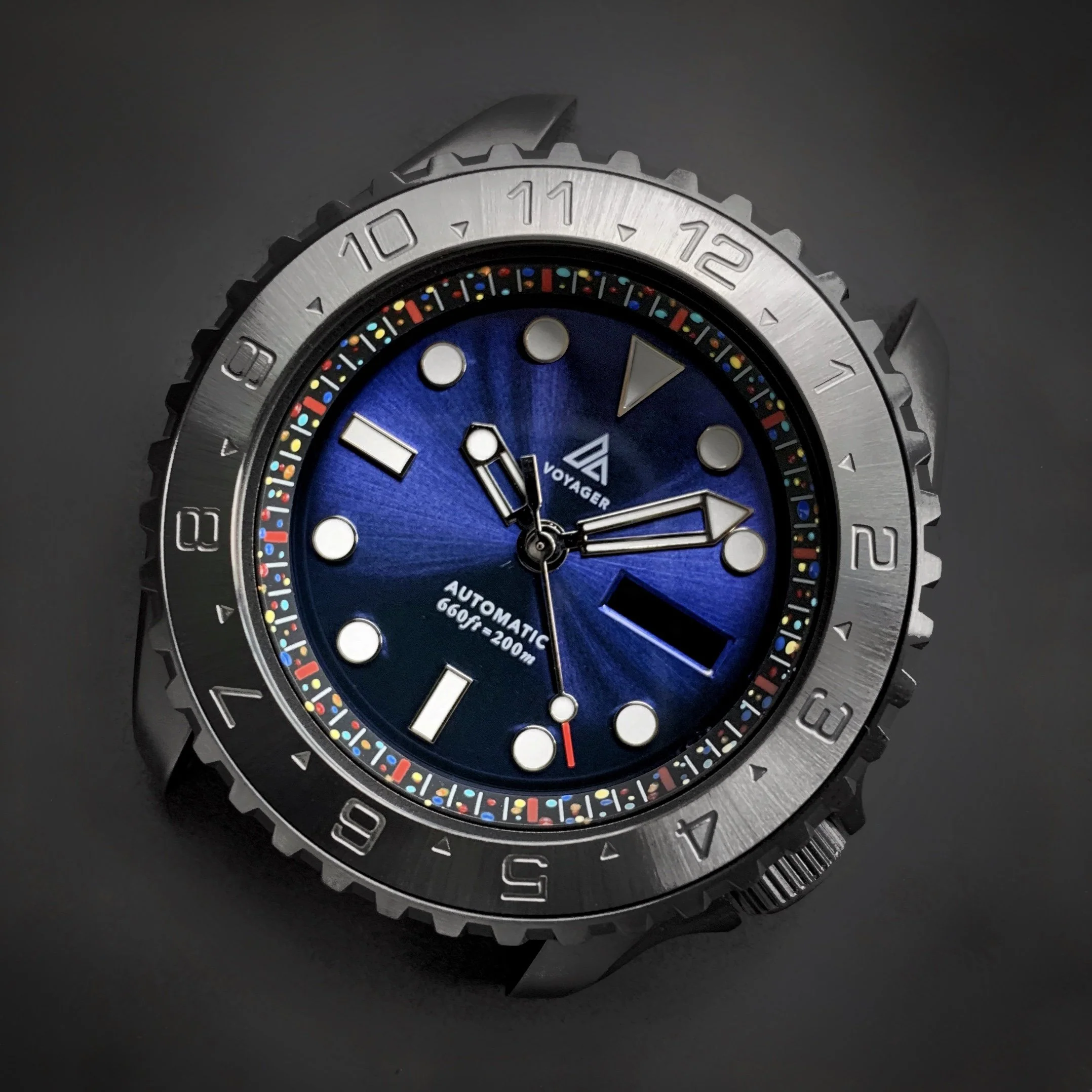 Dial - Voyager 2 - Sunburst Blue - Day Date / Date / No Date - Image 7