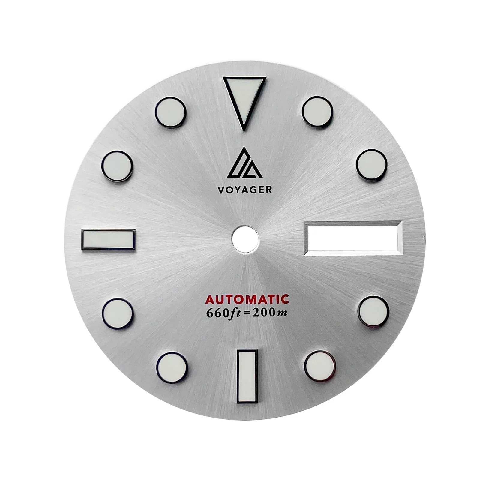 Dial - Voyager 2 - Sunburst Silver - Day Date / Date / No Date - Image 3
