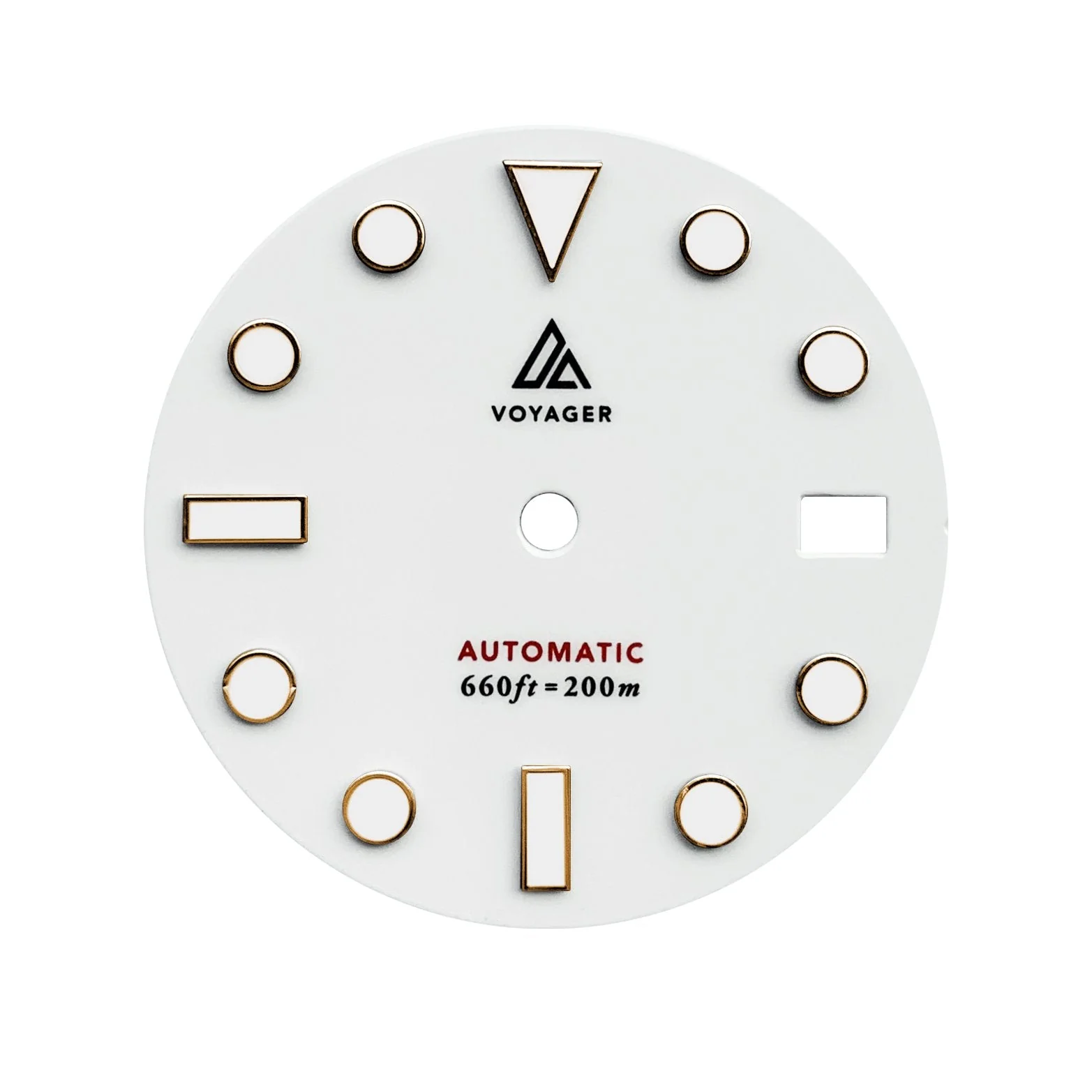 Dial - Voyager 2 - White Rose Gold - Day Date / Date / No Date