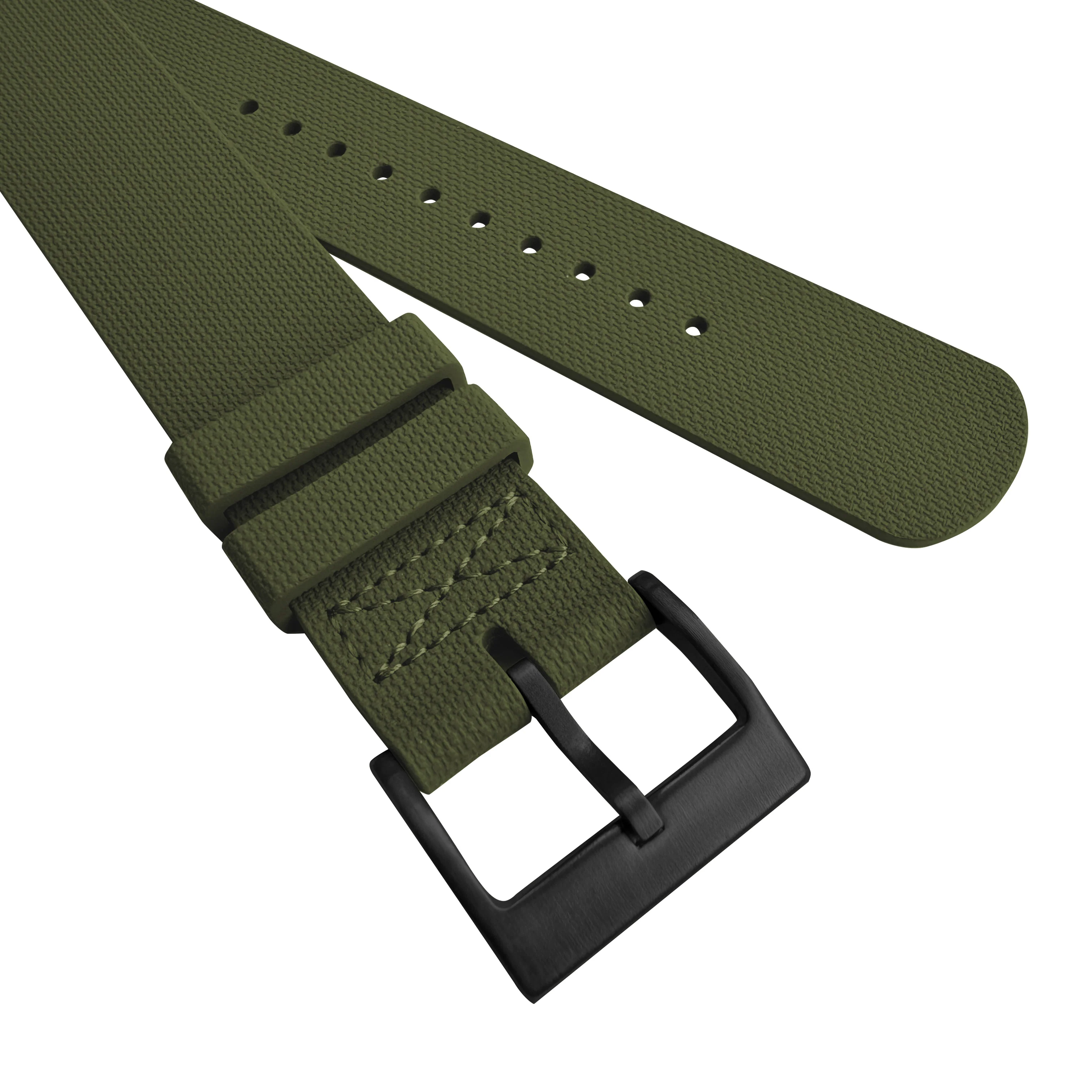 FKM Rubber Strap - Single Pass - Olive Green - Image 2