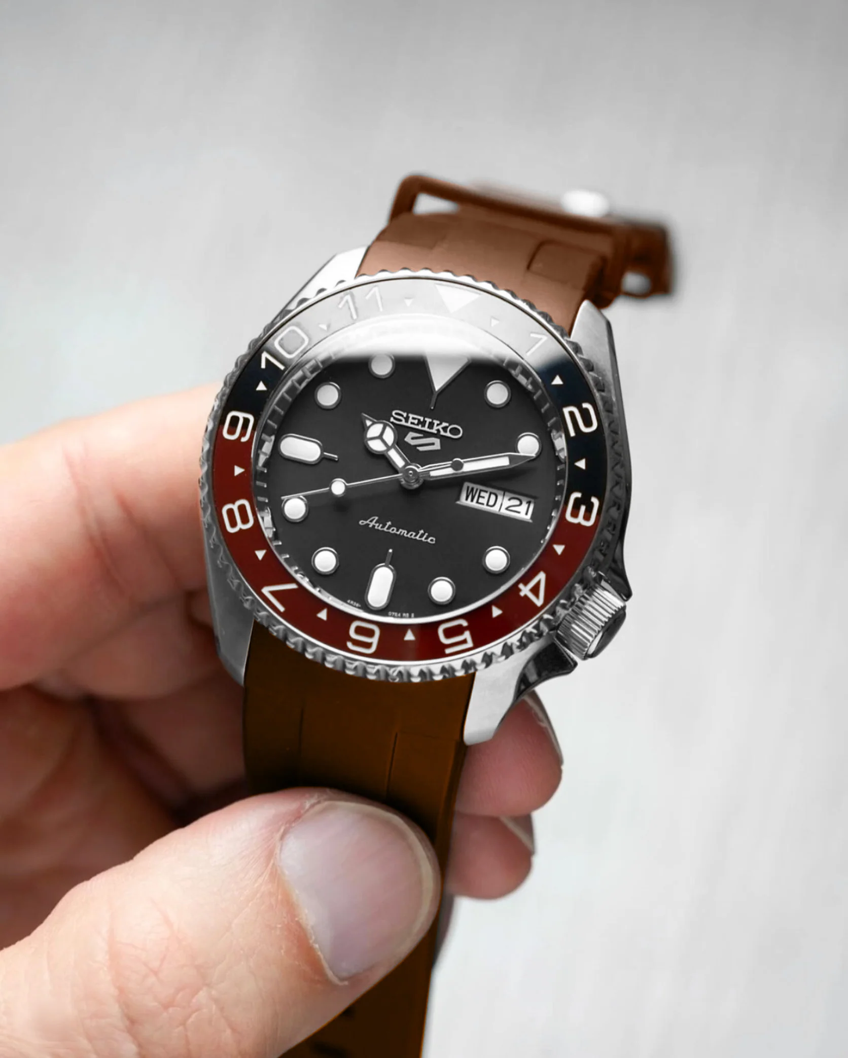 FKM Rubber Strap - SKX007/SRPD Classic - Brown - Image 6