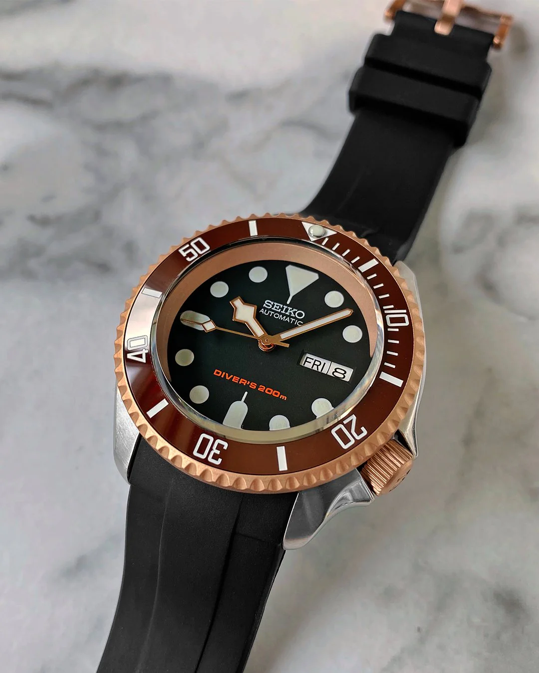 FKM Rubber Strap - SKX007/SRPD Classic - Black - Image 28