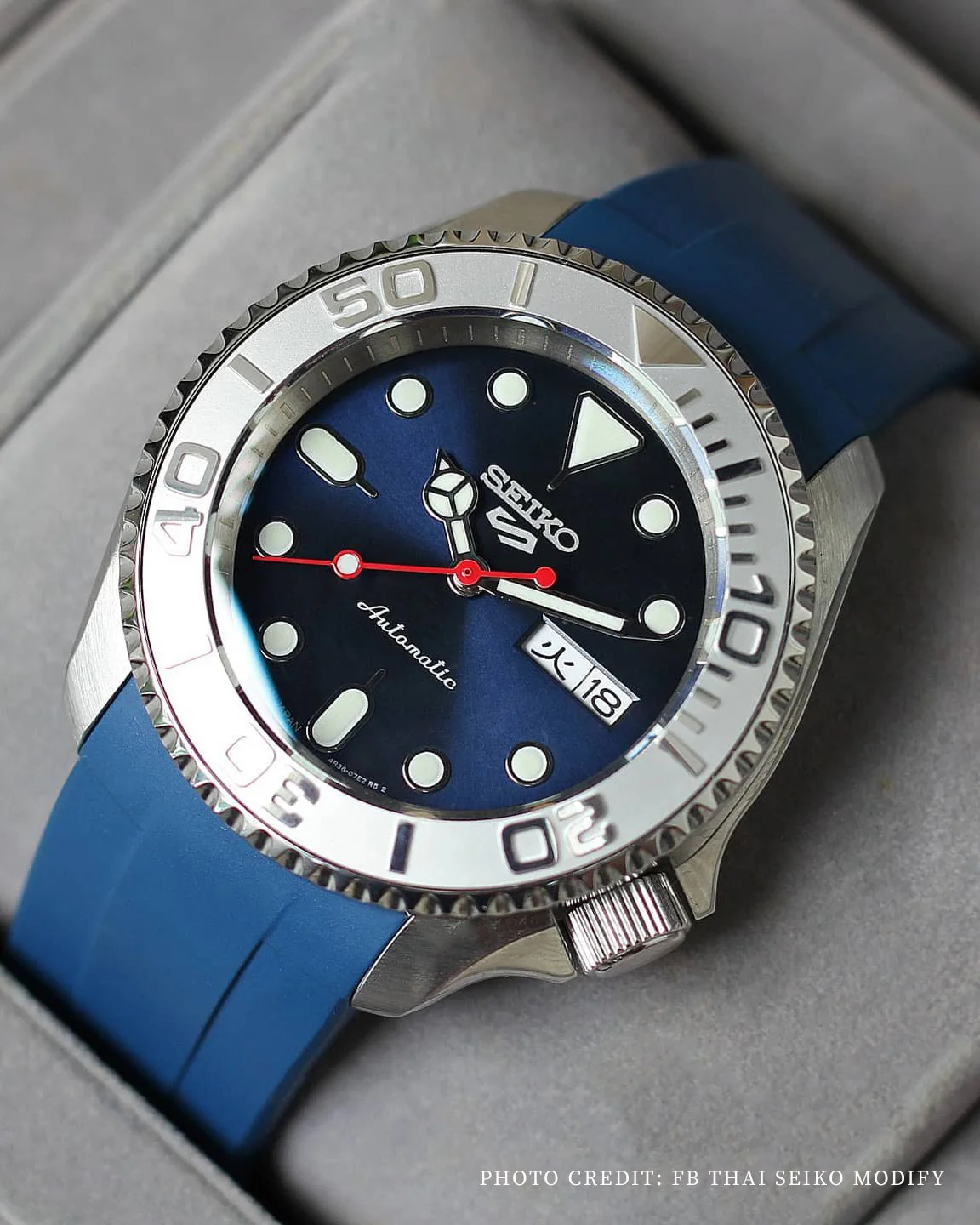 FKM Rubber Strap - SKX007/SRPD Classic - Blue - Image 7