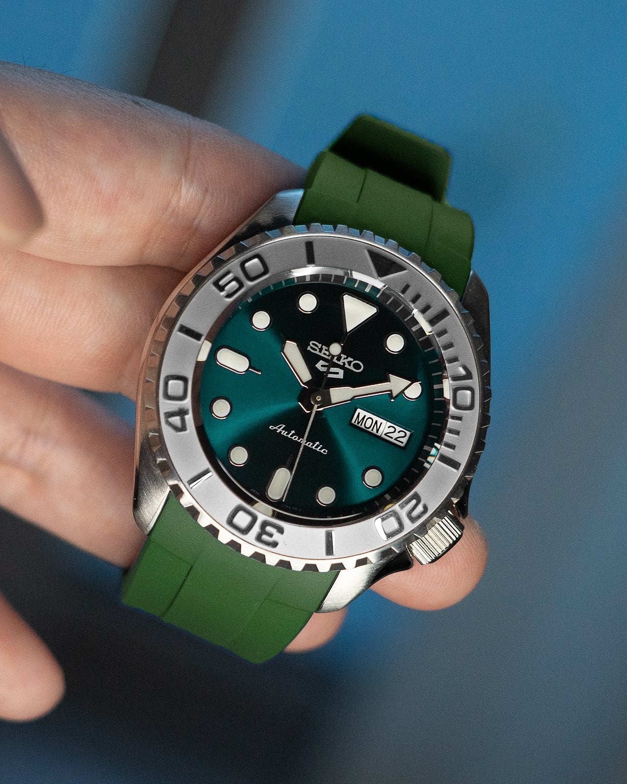 FKM Rubber Strap - SKX007/SRPD Classic - Green - Image 5