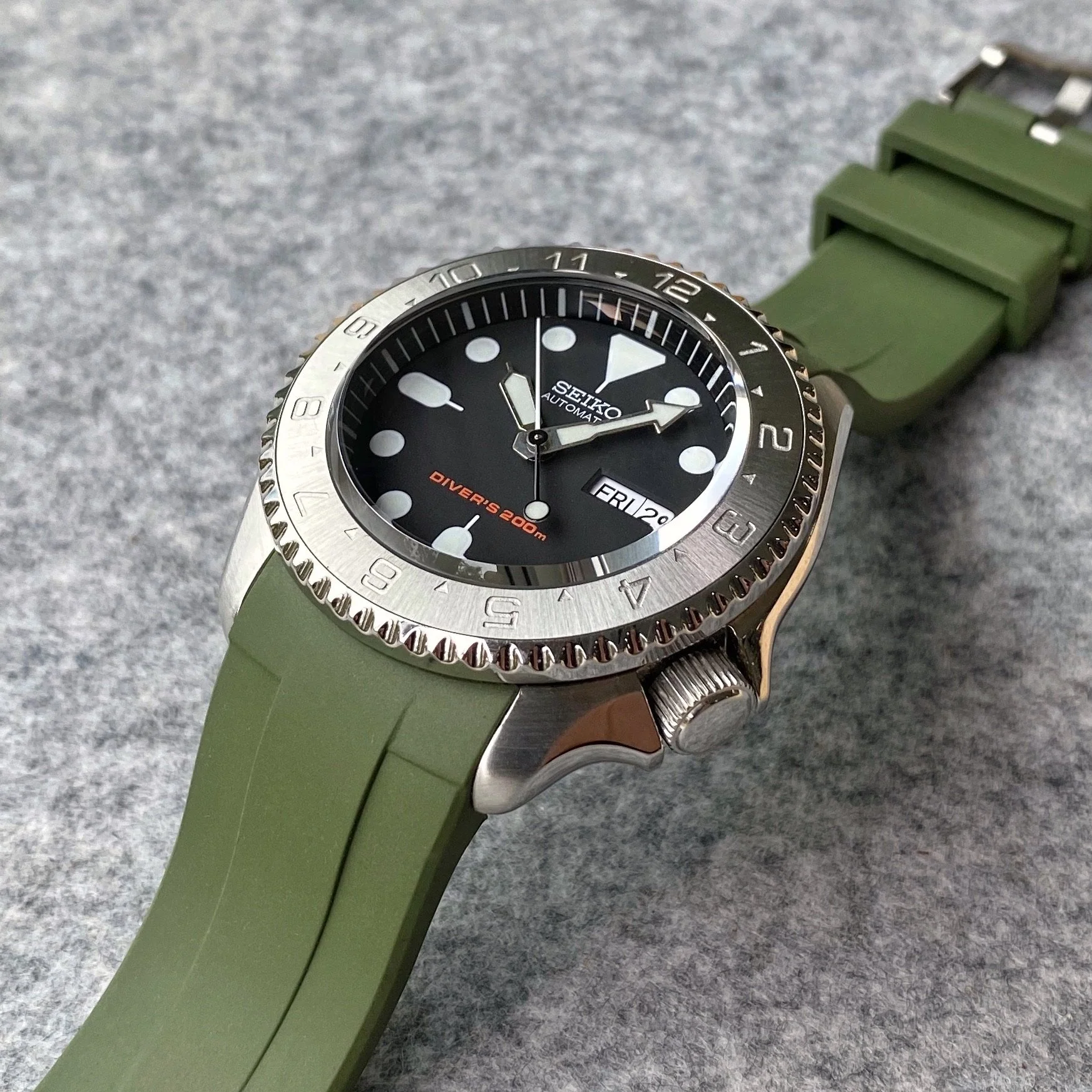 FKM Rubber Strap - SKX007/SRPD Classic - Green - Image 6