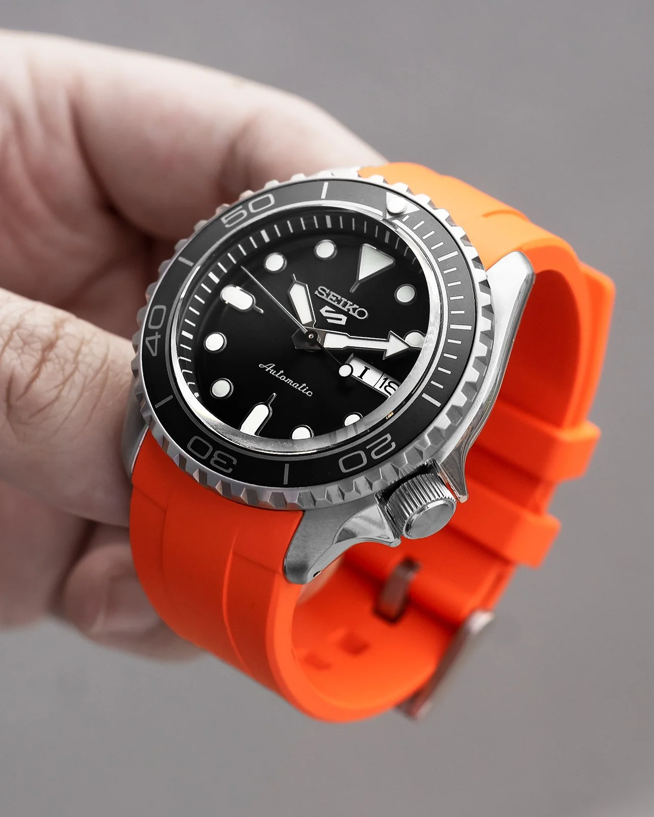 FKM Rubber Strap - SKX007/SRPD Classic - Orange - Image 5
