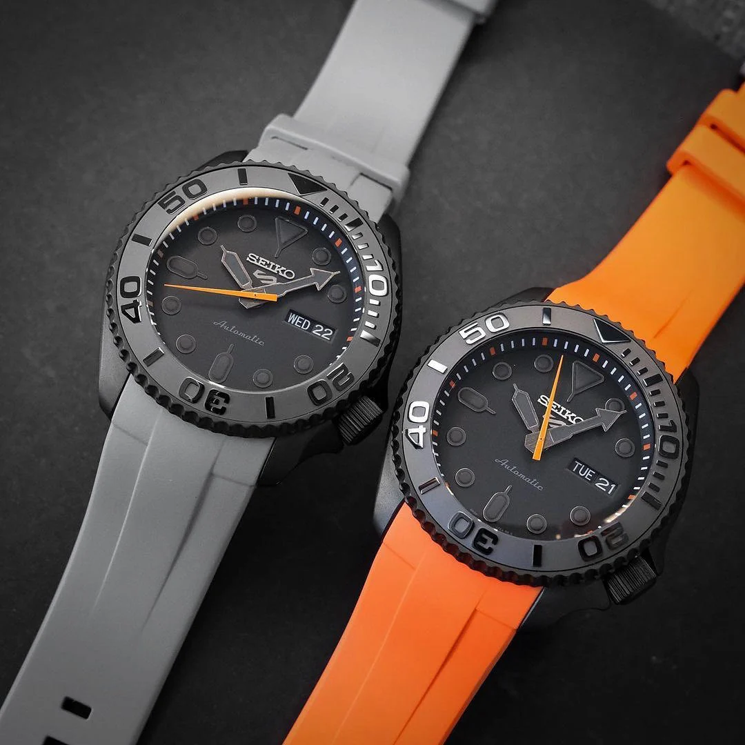 FKM Rubber Strap - SKX007/SRPD Classic - Orange - Image 6