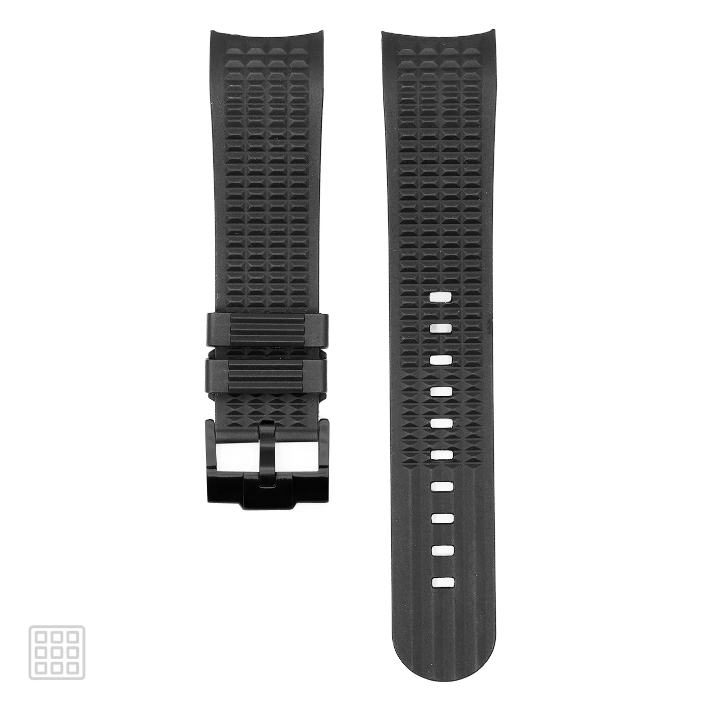 FKM Rubber Strap - SKX007/SRPD Waffle - Black - Image 3