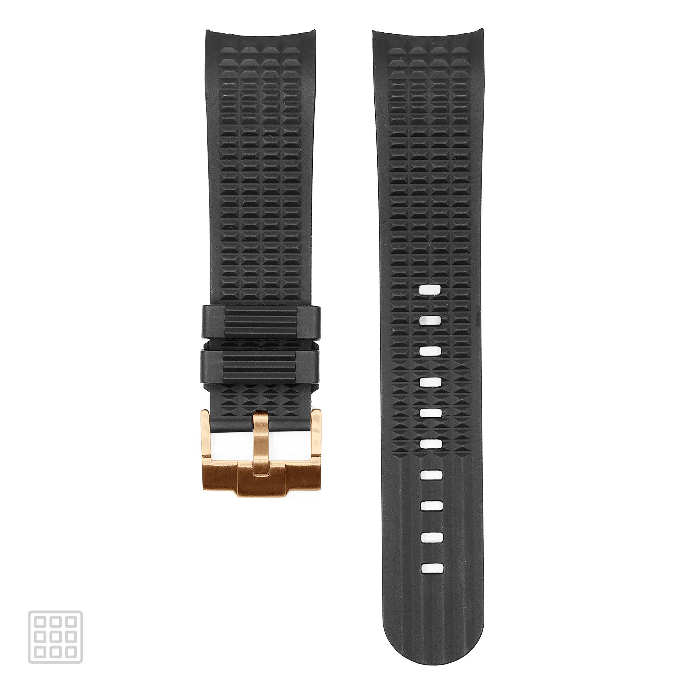 FKM Rubber Strap - SKX007/SRPD Waffle - Black - Image 4