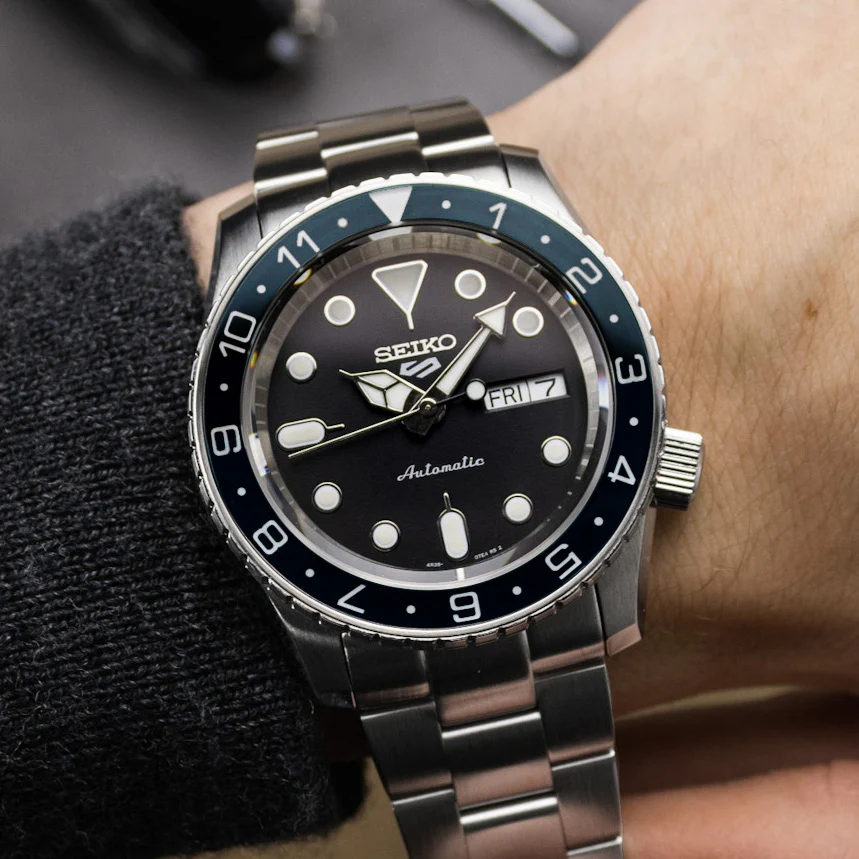 Sapphire Insert - SKX Dual Time Aegean Blue - Luminous Green