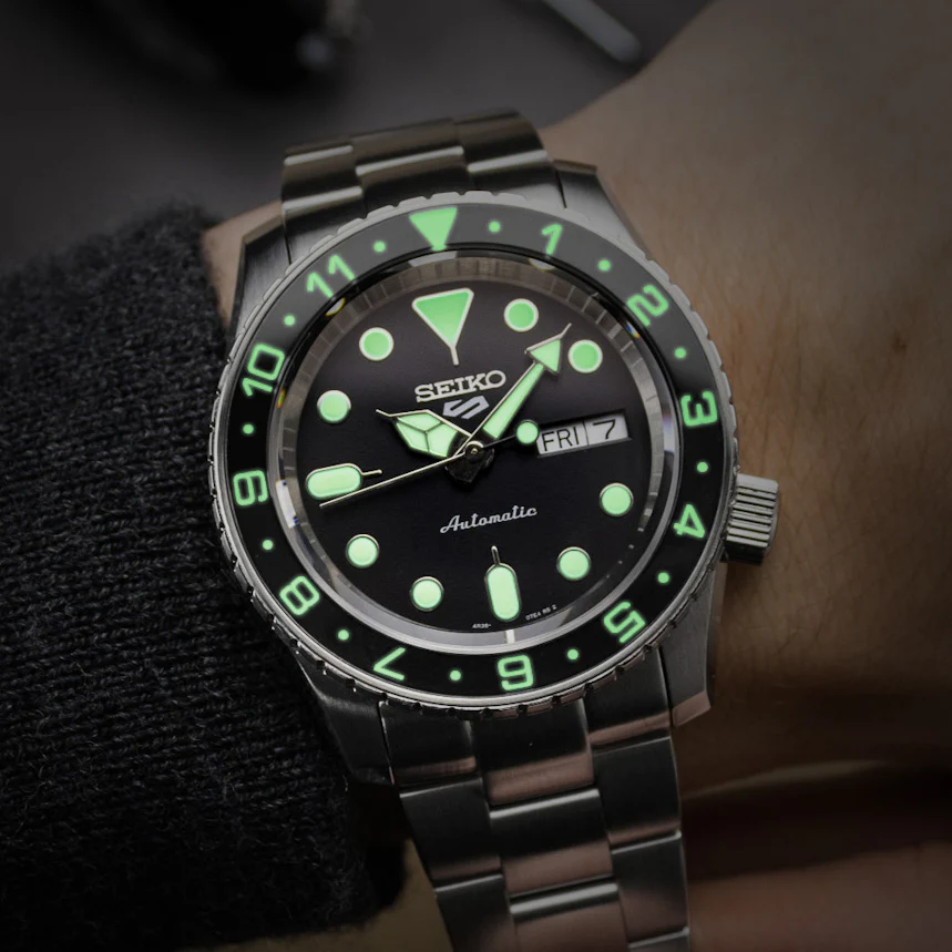Sapphire Insert - SKX Dual Time Black - Luminous Green - Image 2
