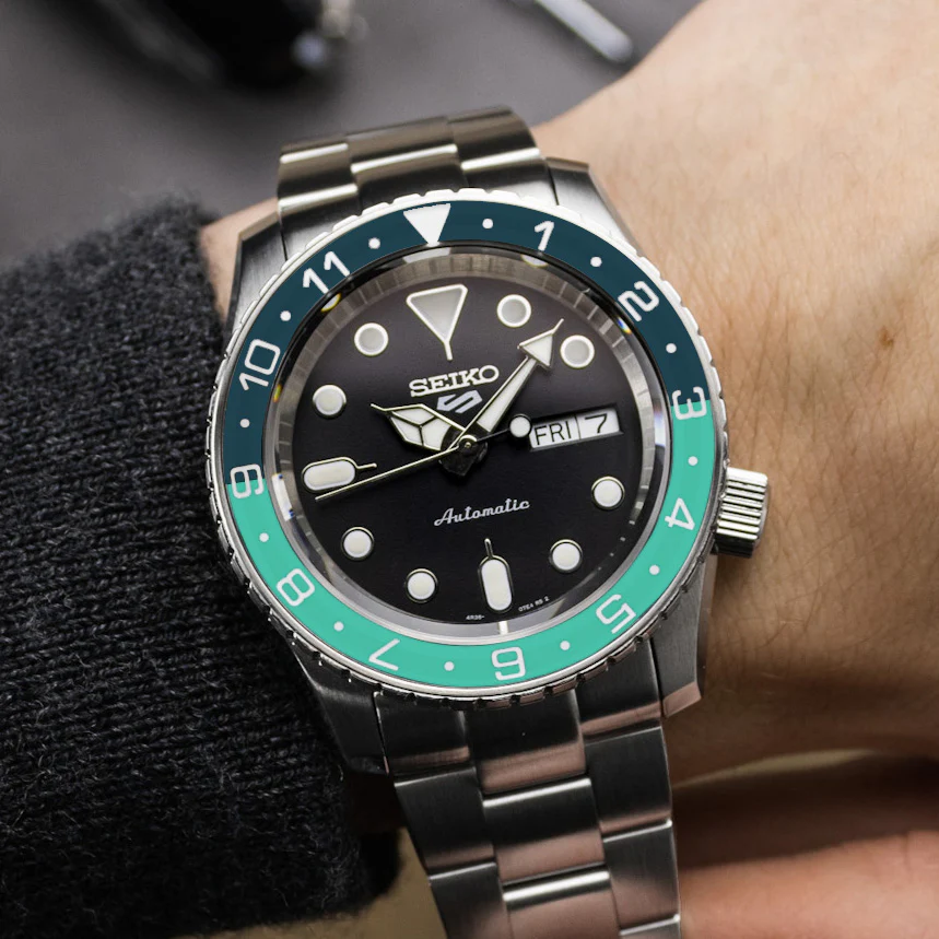Sapphire Insert - SKX Dual Time Marine Blue X Mint - Luminous Green
