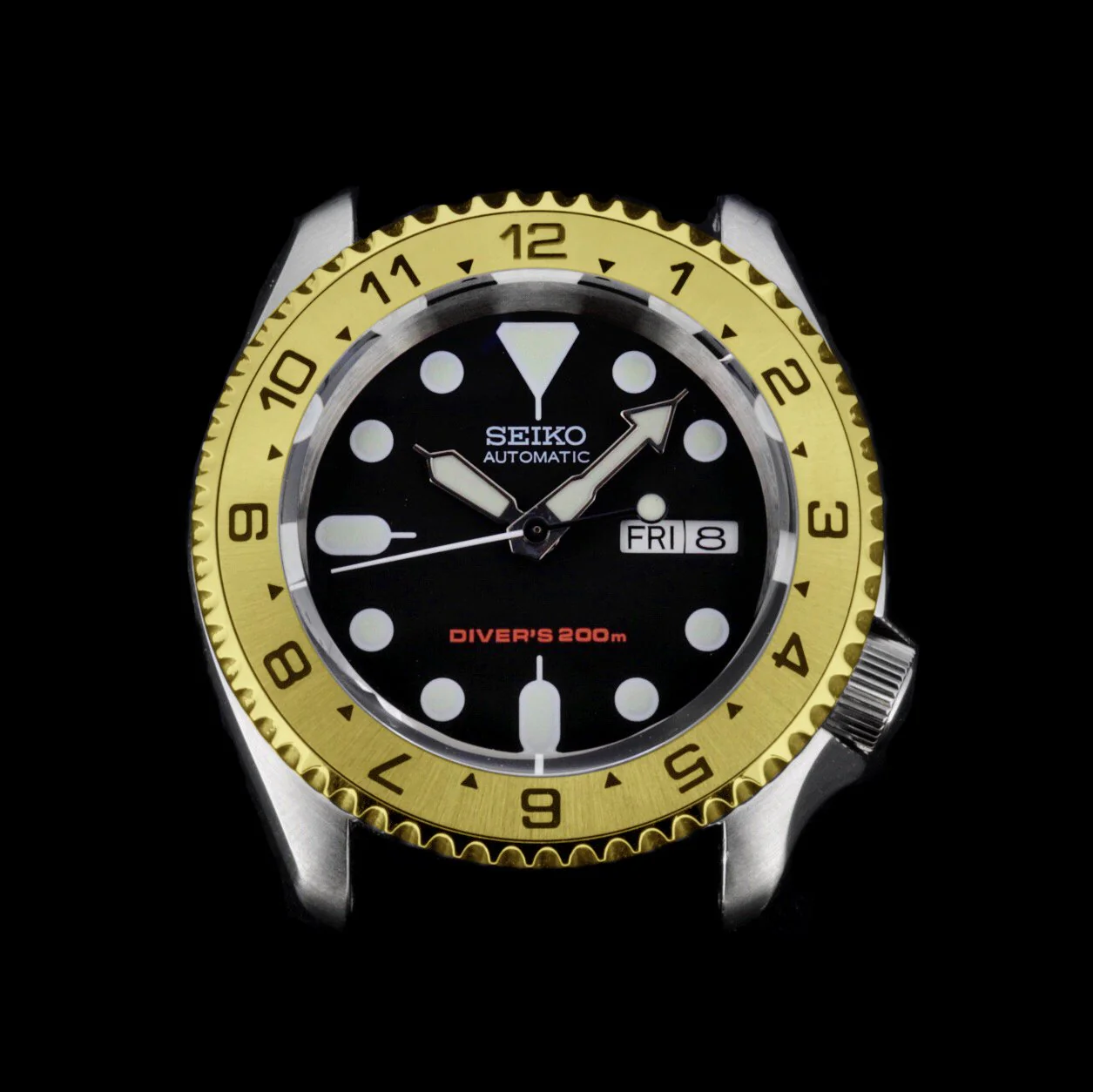 Steel Insert - 007 Dual Time - Brushed Gold