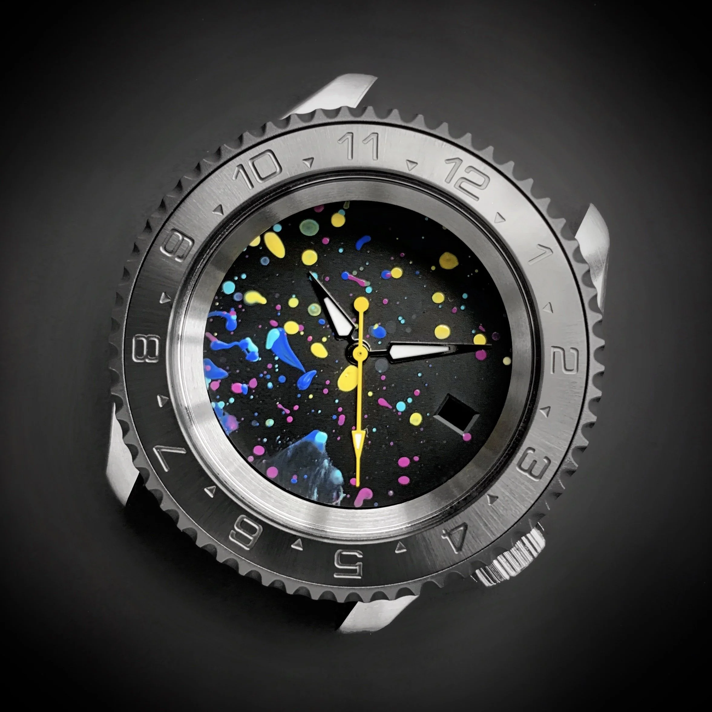 Steel Insert - 007 Dual Time - Brushed Gun Metal - Image 3