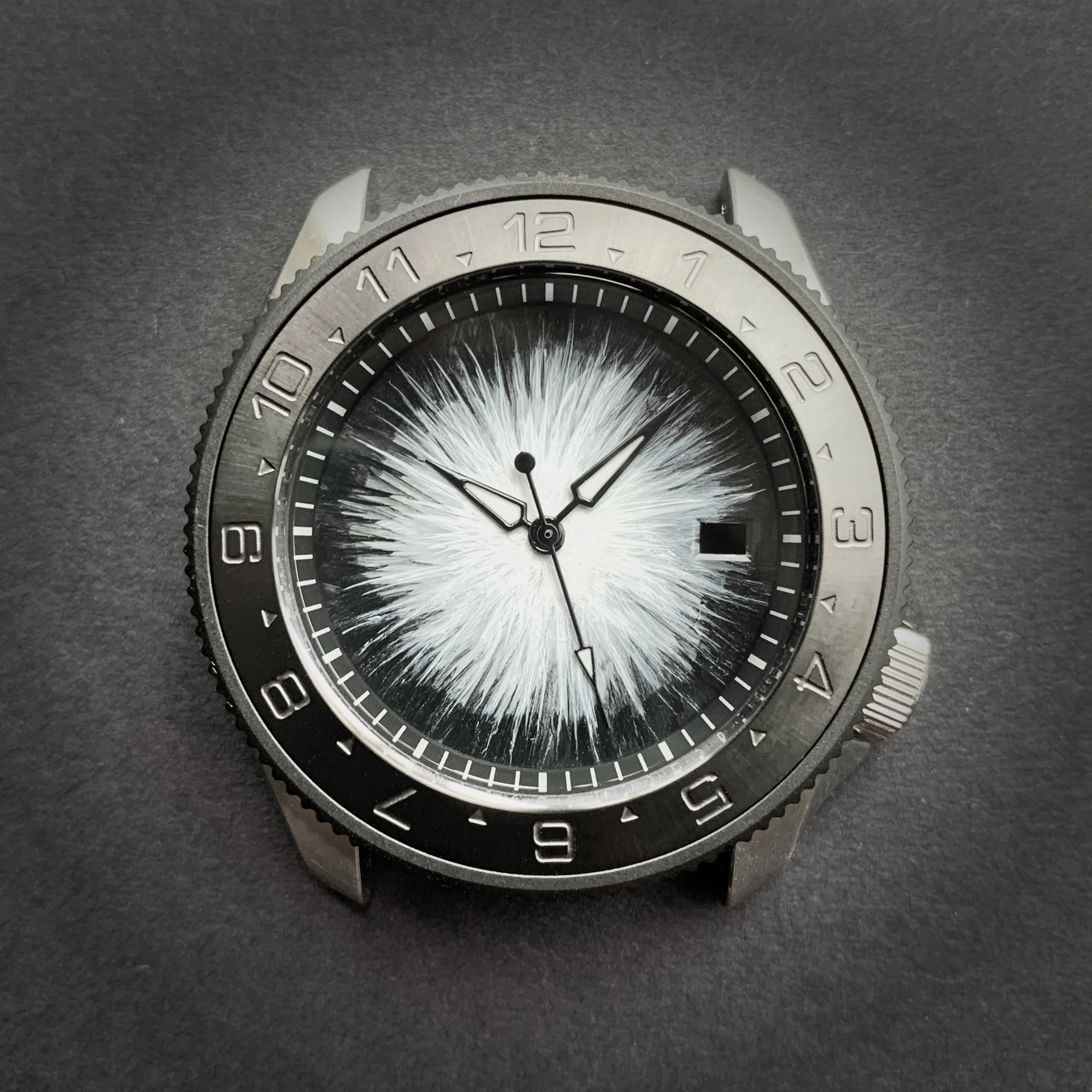 Steel Insert - 007 Dual Time - Brushed Gun Metal - Image 6