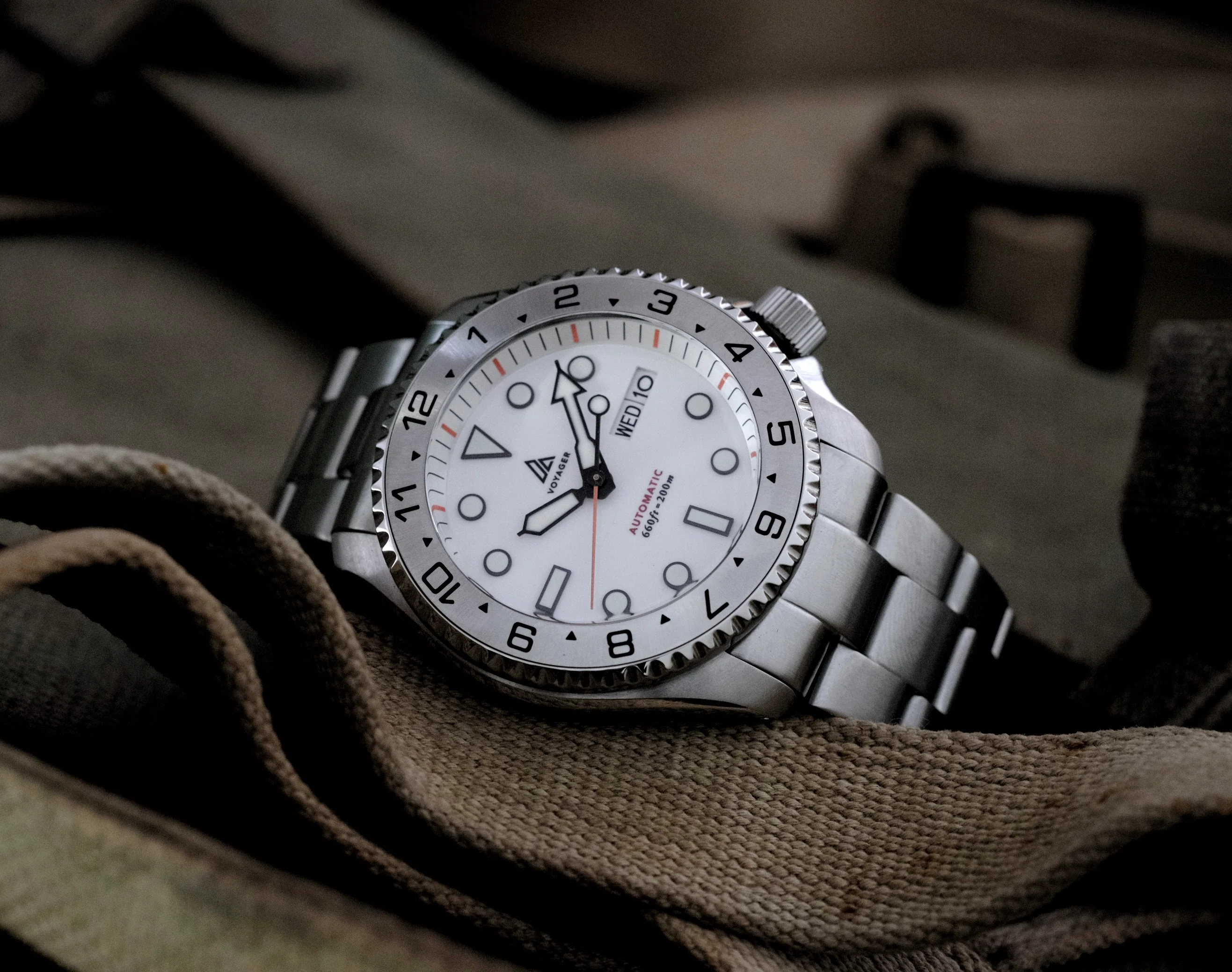 Steel Insert - 007 Dual Time - Brushed Steel - Image 11