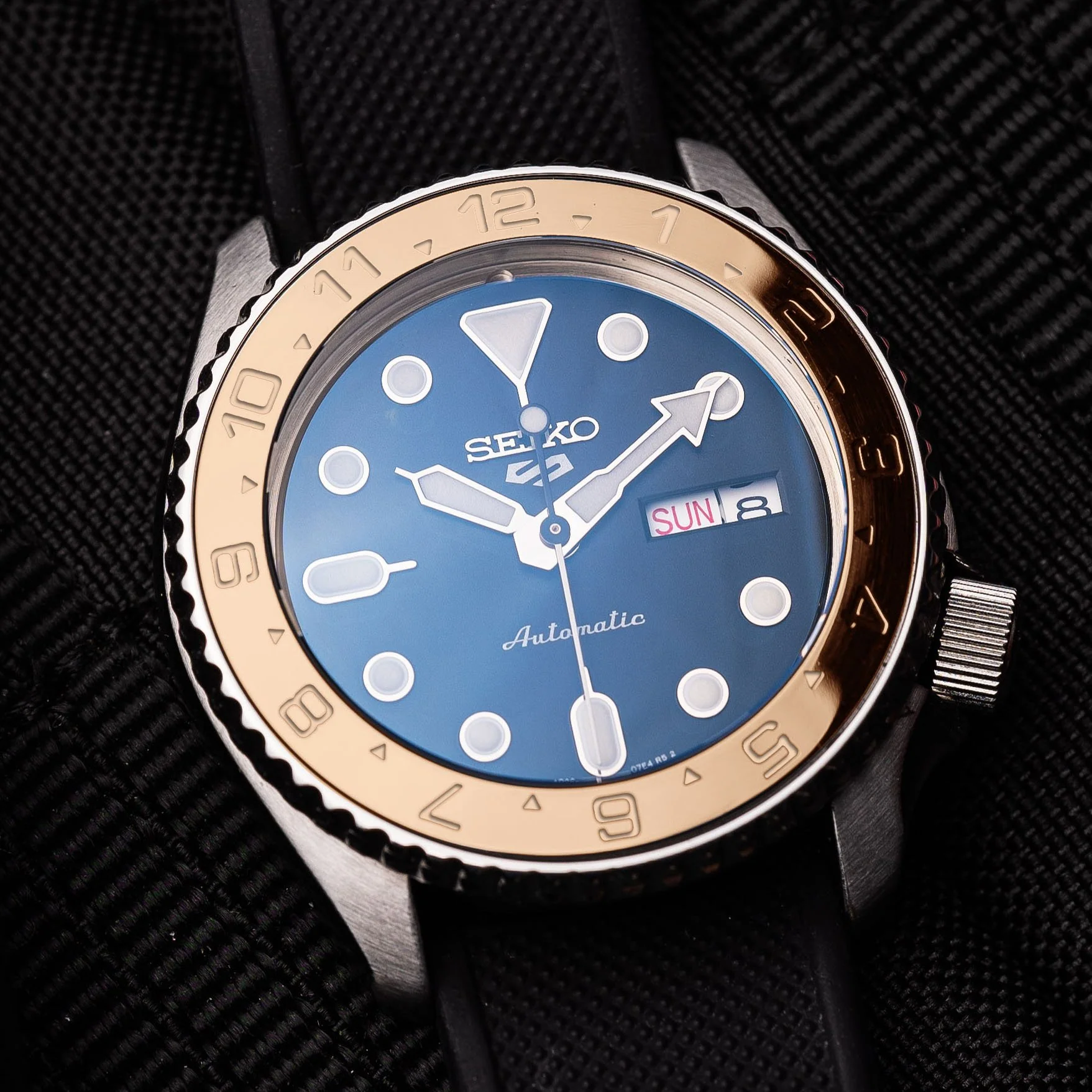 Steel Insert - 007 Dual Time - Polished ROSA