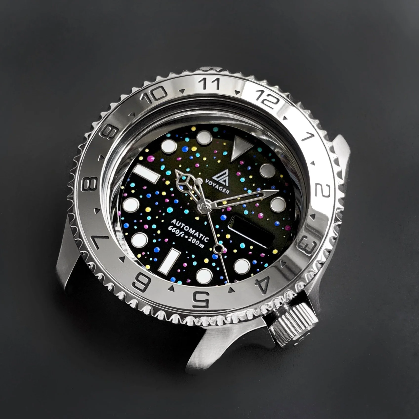 Steel Insert - 007 Dual Time - Polished Steel